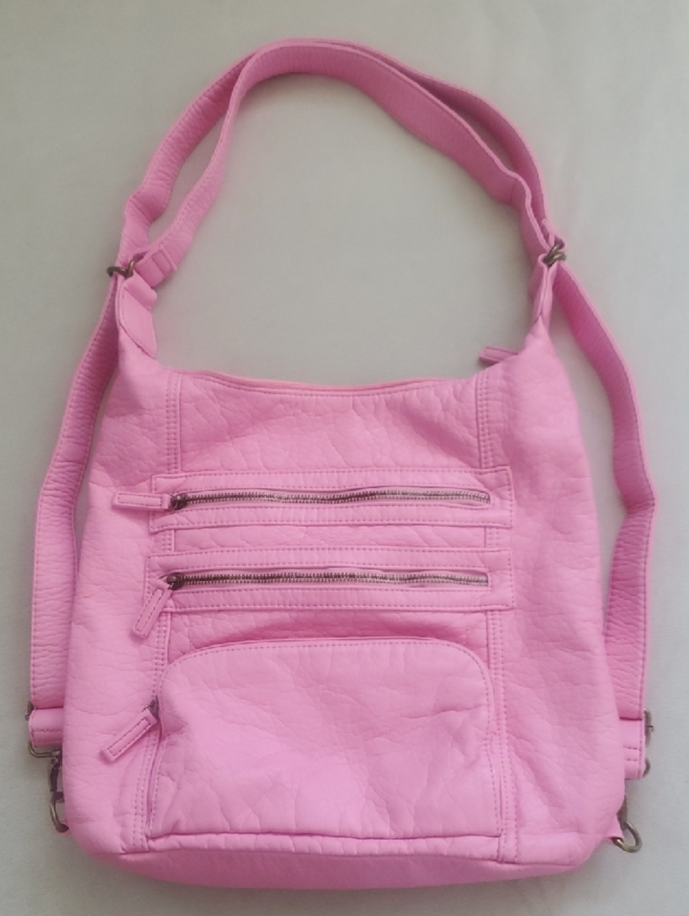 Ampere Bubble Gum Pink LISA 3in1 Convertible Crossbody Backpack Hobo Bag